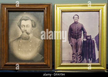 Bürgerkrieg fotografischen Foto zeigt am Hafen von O'Plymouth Roanoke River Museum Plymouth North Carolina, USA. Stockfoto