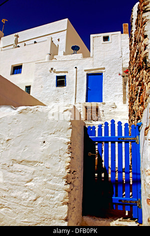 Griechenland, Cyclades Inseln, Sifnos, Häuser in Kastro, das traditionelle Dorf auf Sifnos Insel. Stockfoto