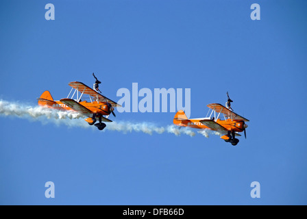 Breitling-Flügel-Wanderer am Flughafens Flugplatz Northamptonshire Stockfoto