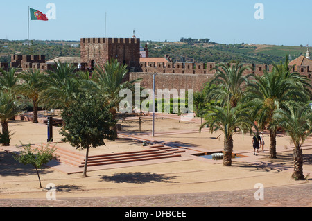 Maurische Burg Silves Algarve Portugal Stockfoto