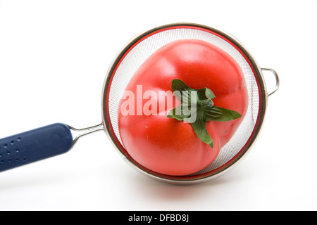 Tomaten in Küche Sieb Stockfoto