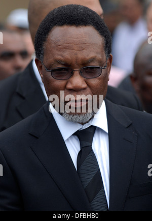 Der südafrikanische Präsident Kgalema Mohlante nach Beerdigung Anti-Apatheid-Aktivist Billy Nair in Durban 30. Oktober 2008 Bild: Stockfoto