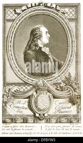 Anne Robert Jacques Turgot, Baron de Laune (1727 – 1781). War ein französischer Ökonom und Staatsmann. Stockfoto