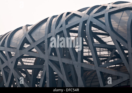 Nationalstadion, auch bekannt als das Vogelnest in Chaoyang District, Beijing, China Stockfoto