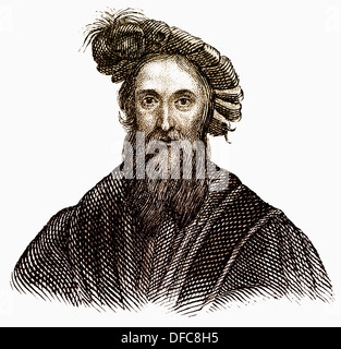 Christopher Columbus, 1451-1506, italienischer Nautiker in den Dienst der Re-Entdeckung Amerikas 1492 Spanien, Stockfoto