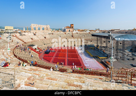 Innenraum der Arena, Piazza Bra, Verona, Veneto, Italien Stockfoto