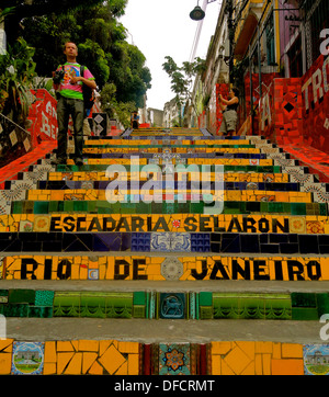 Die Lapa Schritte, Lapa, Rio De Janeiro, Brasilien Stockfoto