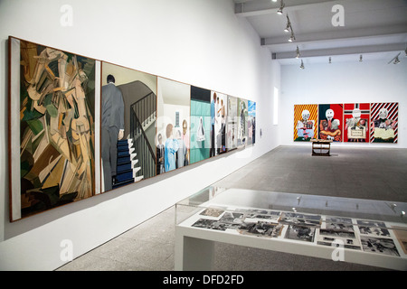 Eduardo Arroyo Los Cuatro Dictadores (die vier Diktatoren) im Reina Sofia Museum Stockfoto