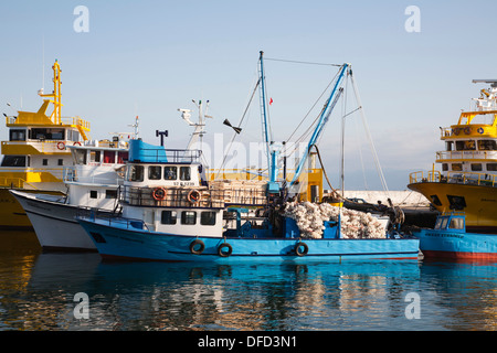 Hafen, Angeln, Boot, Sinop, Schwarzes Meer, Türkei, Asien Stockfoto