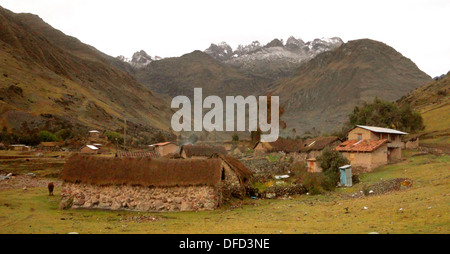 Berglandschaft in Lares Tal, Region Cusco, Peru Stockfoto