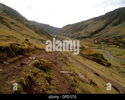 Berglandschaft in Lares Tal, Region Cusco, Peru Stockfoto