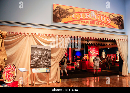 Zeigt im Inneren der Ringling Zirkusmuseum Sarasota Florida Stockfoto