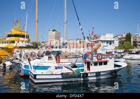 Hafen, Angeln, Boot, Sinop, Schwarzes Meer, Türkei, Asien Stockfoto