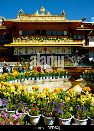 Norbulingka, Sommerpalast des Dalai Lama in Lhasa, Tibet Stockfoto