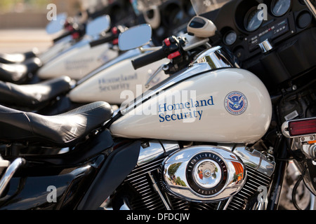 Geparkten US Homeland Security-Polizei-Motorräder - Washington, DC USA Stockfoto