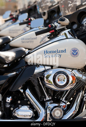 Geparkten US Homeland Security-Polizei-Motorräder - Washington, DC USA Stockfoto