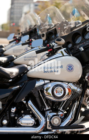 Geparkten US Homeland Security-Polizei-Motorräder - Washington, DC USA Stockfoto
