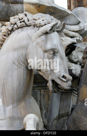 Detail aus der Neptunbrunnen in Florenz, Italien, befindet sich an der Piazza della Signoria (Piazza della Signoria) Stockfoto