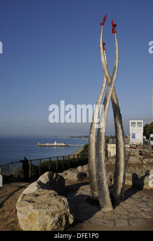 Rote Pfeile Memorial am East Cliff über Bournemouth beach-Dorset-England Stockfoto