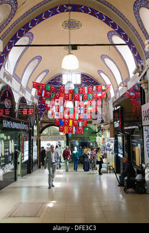 Türkei, Istanbul, Fatih, Sultanahmet, Kapalicarsi, Grand Bazaar Interior. Stockfoto