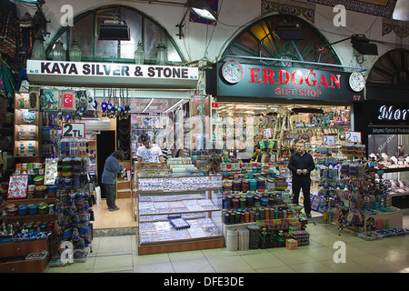 Türkei, Istanbul, Fatih, Sultanahmet, Kapalicarsi, Grand Bazaar Interior. Stockfoto