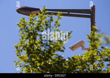 Überwachungskameras in der Stadt Palma in Mallorca, Spanien Stockfoto