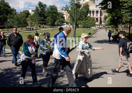 kostümierte Führer in Boston Common Stockfoto