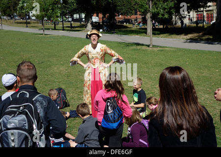 kostümierte Führer in Boston Common Stockfoto