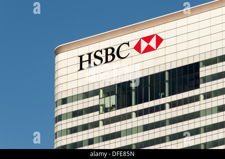 HSBC World Headquarters in 8 Canada Square von Norman Foster, Canary Wharf, London, England, Vereinigtes Königreich Stockfoto