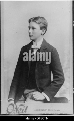 Dieses formale Porträt von Franklin D. Roosevelt wurde in New Bedford, Massachusetts, aufgenommen. Es fängt den US-Präsidenten während seiner Amtszeit ein und spiegelt seine Führung und seinen politischen Einfluss im frühen 20. Jahrhundert wider. Stockfoto