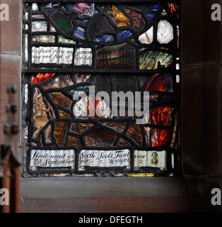 Leutnant Charles William Peck Memorial Fenster, 1920, All Saints Episcopal Church, Jordanhill, Glasgow. Stockfoto