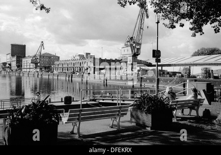 Rheinhafen Hafen Karlsruhe Baden-Württemberg Deutschland Stockfoto