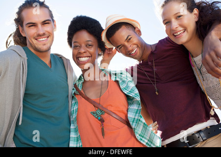 Porträt von lächelnden Freunde Stockfoto