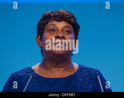 Doreen Lawrence-Baroness Lawrence von Clarendon befasst sich der Labour-Partei-Konferenz in Brighton 2013 Stockfoto