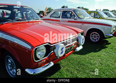 Mk1 Ford Escort bei Oldtimer-Rallye Stockfoto