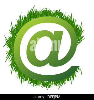 Grass bei Zeichen Illustration Design auf weiß Stockfoto