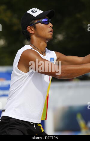 Tokio, Japan. 2. Oktober 2013. Kotaro Aizawa (JPN), 3. Oktober 2013-Beach Tennis: Rakuten Japan Open Beach Tennis Championships 2013 Herrendoppel im Ariake Coliseum, Tokio, Japan. © AFLO SPORT/Alamy Live-Nachrichten Stockfoto