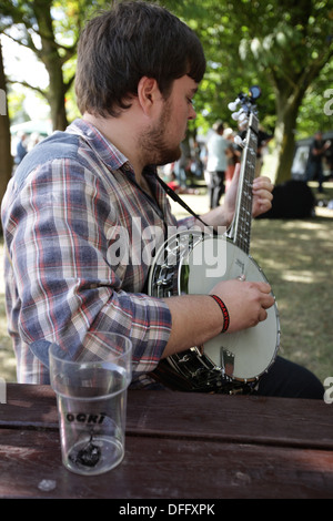 Aktion vom Didmarton Bluegrass Festival 2013 Stockfoto