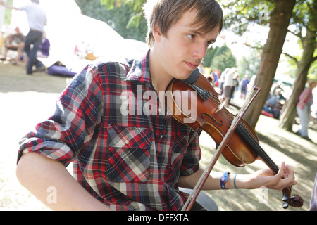 Aktion vom Didmarton Bluegrass Festival 2013 Stockfoto