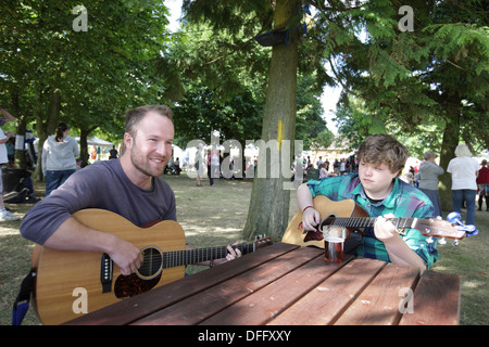 Aktion vom Didmarton Bluegrass Festival 2013 Stockfoto