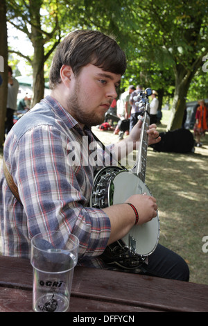 Aktion vom Didmarton Bluegrass Festival 2013 Stockfoto