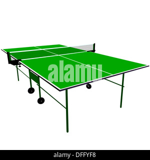 Ping Pong grüne Tischtennis.  Abbildung. Stockfoto