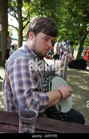 Aktion vom Didmarton Bluegrass Festival 2013 Stockfoto