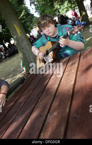 Aktion vom Didmarton Bluegrass Festival 2013 Stockfoto