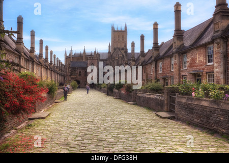 Wells, Pfarrer zu schließen, Somerset, England, Vereinigtes Königreich Stockfoto