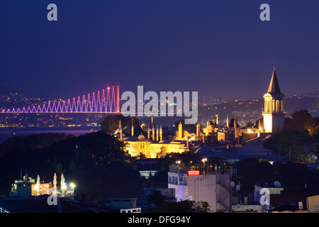 Topkapi-Palast, Topkapı Sarayı, Bosporus-Brücke, Sultanahmet, Eminönü, Istanbul, europäische Seite, Provinz Istanbul, Türkei Stockfoto