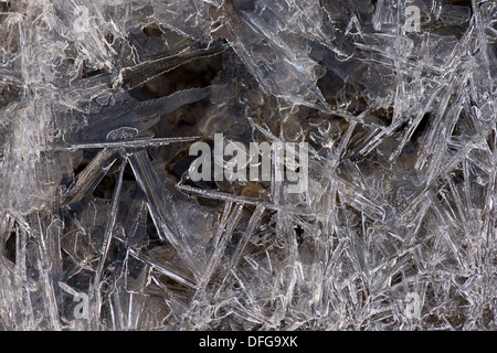 Eiskristalle, Spitzbergen-Island, Spitzbergen, Svalbard und Jan Mayen, Norwegen Stockfoto