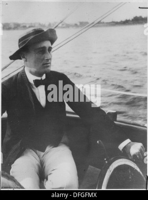 Dieses Foto zeigt Präsident Franklin D. Roosevelt in Campobello, wo er Zeit im Rückzugsort seiner Familie verbrachte. Das Bild zeigt einen Moment aus seinem Privatleben, weg von seinen Präsidentenpflicht. Stockfoto