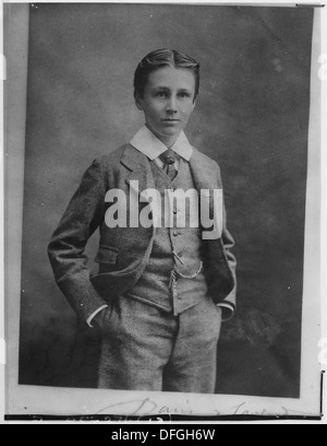 Das ist ein Porträt von Franklin D. Roosevelt, aufgenommen als er dreizehn Jahre alt war. Es fängt einen jungen Roosevelt vor seinem Aufstieg in die Präsidentschaft ein. Stockfoto