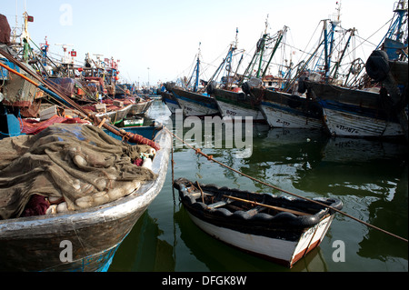 Angelboote/Fischerboote in den Hafen von Agadir (Marokko) Stockfoto